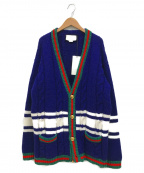 GUCCIグッチ）の古着「バックデザインシェリーラインカーディガン」｜ブルー