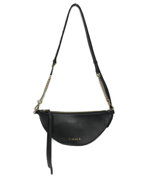 JIMMY CHOO（ジミーチュウ）JIMMY CHOO (ジミーチュウ) レザーベルトバッグ ブラック FAYEの古着・服飾アイテム