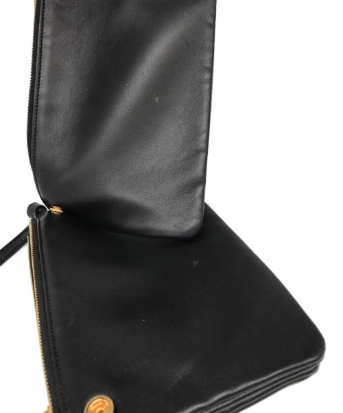 CELINE（セリーヌ）CELINE (セリーヌ) トリオショルダーバッグ ブラックの古着・服飾アイテム