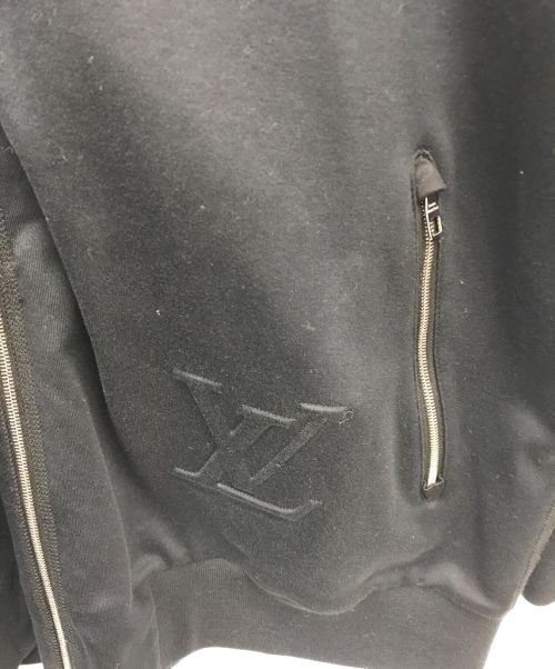 LOUIS VUITTON（ルイ ヴィトン）LOUIS VUITTON (ルイ ヴィトン) LVロゴ ダミエ ジップパーカー ブラック サイズ:XLの古着・服飾アイテム