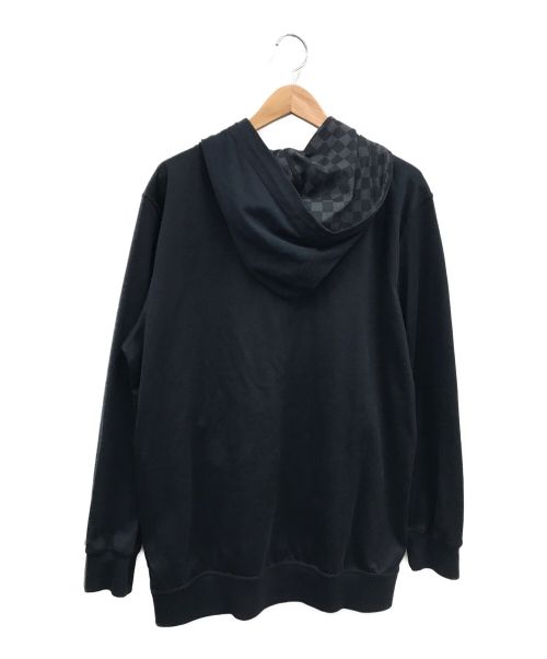 LOUIS VUITTON（ルイ ヴィトン）LOUIS VUITTON (ルイ ヴィトン) LVロゴ ダミエ ジップパーカー ブラック サイズ:XLの古着・服飾アイテム
