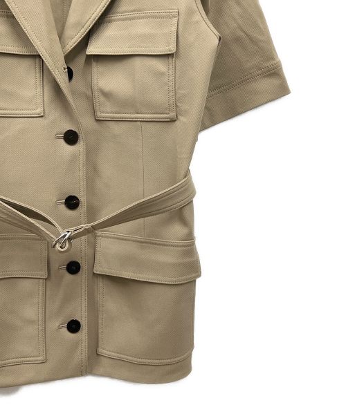 theory（セオリー）theory (セオリー) Neoteric Twill SS Safari JKT ネオトリック  ツイル SS ジャケット サファリジャケット マルチポケット ブラウン サイズ:Sの古着・服飾アイテム