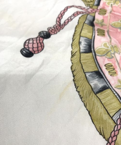 HERMES（エルメス）HERMES (エルメス) カレ90/LES CLES /鍵柄 ピンクの古着・服飾アイテム