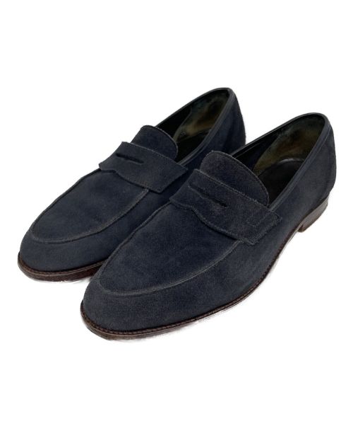 Crockett & Jones（クロケット＆ジョーンズ）Crockett & Jones (クロケット＆ジョーンズ) スウェードコインローファー ネイビー×ピンク サイズ:不明の古着・服飾アイテム