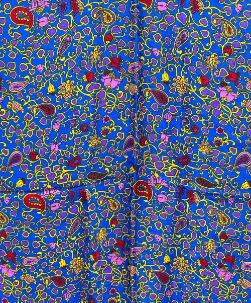 FENDI（フェンディ）FENDI (フェンディ) ペイズリー柄シルクストール ブルーの古着・服飾アイテム