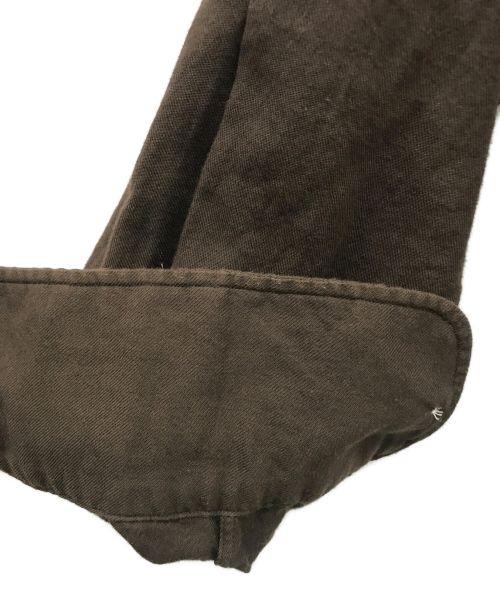 HERILL（ヘリル）HERILL (ヘリル) コットンカシミヤ レギュラーカラーシャツ/21-050-HL-8000-3 ブラウン サイズ:2の古着・服飾アイテム