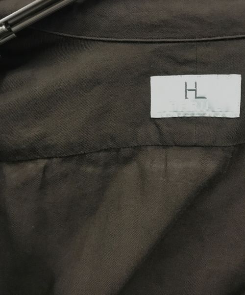HERILL（ヘリル）HERILL (ヘリル) コットンカシミヤ レギュラーカラーシャツ/21-050-HL-8000-3 ブラウン サイズ:2の古着・服飾アイテム