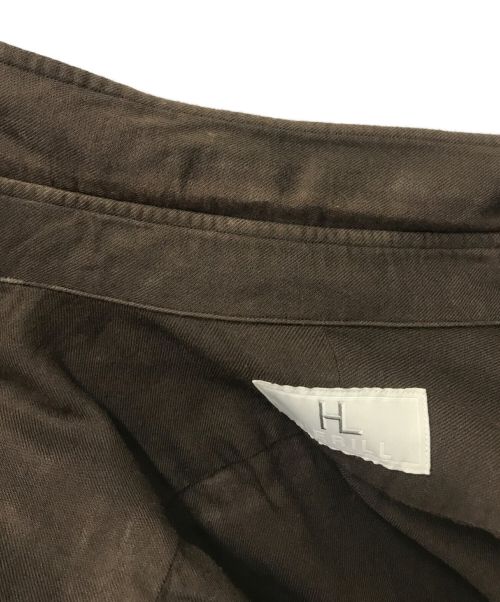 HERILL（ヘリル）HERILL (ヘリル) コットンカシミヤ レギュラーカラーシャツ/21-050-HL-8000-3 ブラウン サイズ:2の古着・服飾アイテム