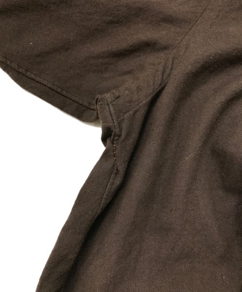 HERILL（ヘリル）HERILL (ヘリル) コットンカシミヤ レギュラーカラーシャツ/21-050-HL-8000-3 ブラウン サイズ:2の古着・服飾アイテム