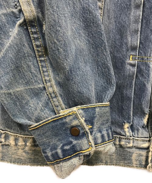 studio seven（スタジオセブン）STUDIO SEVEN (スタジオ セブン) ダメージ加工デニムジャケット ブルー サイズ:Mの古着・服飾アイテム