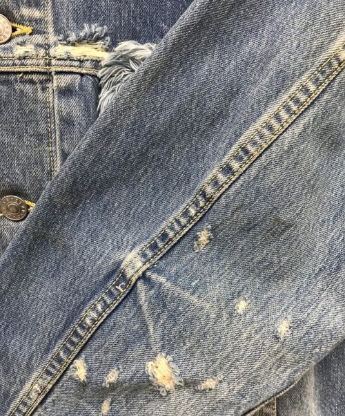 studio seven（スタジオセブン）STUDIO SEVEN (スタジオ セブン) ダメージ加工デニムジャケット ブルー サイズ:Mの古着・服飾アイテム