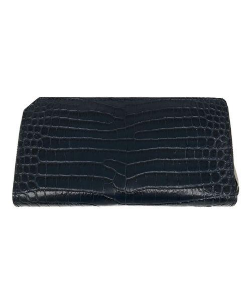 JIMMY CHOO（ジミーチュウ）JIMMY CHOO (ジミーチュウ) CARNABY S CCJ BLACK JC LOGO CROCO ZIPPED WALLET/3LL1S5J/ラウンドジップウォレットの古着・服飾アイテム