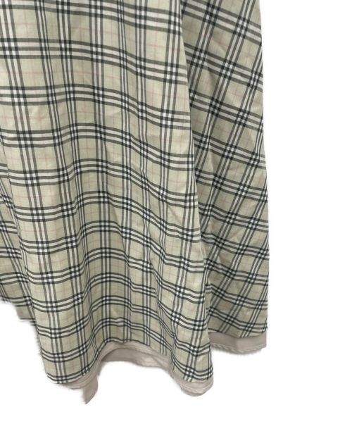 BLUE LABEL CRESTBRIDGE（ブルーレーベルクレストブリッジ）BLUE LABEL CRESTBRIDGE (ブルーレーベルクレストブリッジ) マイクロスパンポプリンスカート/55S16591 グリーン サイズ:Mの古着・服飾アイテム