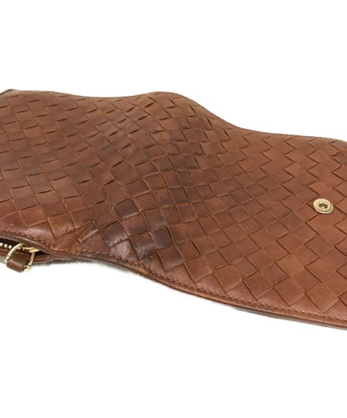 BOTTEGA VENETA（ボッテガベネタ）BOTTEGA VENETA (ボッテガベネタ) レザーウォレット ブラウンの古着・服飾アイテム