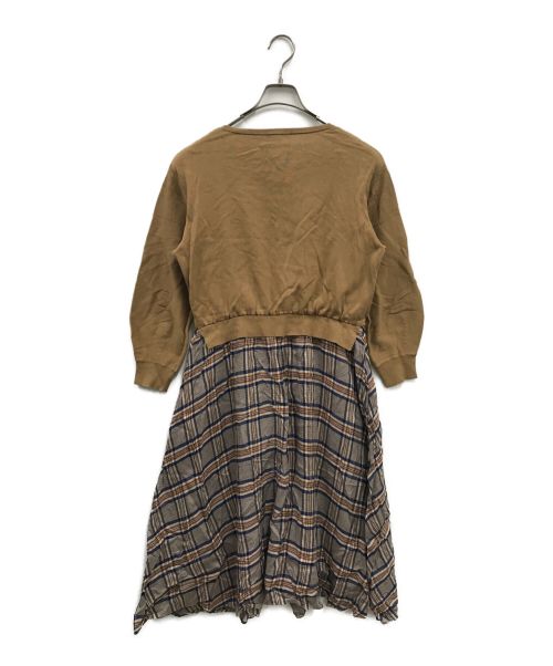 MACKINTOSH PHILOSOPHY（マッキントッシュ フィロソフィー）MACKINTOSH PHILOSOPHY (マッキントッシュフィロソフィー) 切替ワンピース ベージュ サイズ:38の古着・服飾アイテム