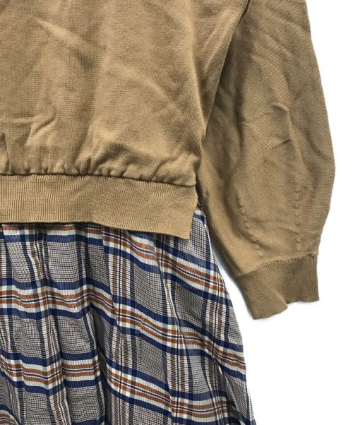 MACKINTOSH PHILOSOPHY（マッキントッシュ フィロソフィー）MACKINTOSH PHILOSOPHY (マッキントッシュフィロソフィー) 切替ワンピース ベージュ サイズ:38の古着・服飾アイテム