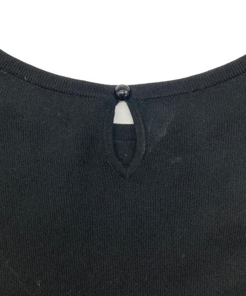 BLUE LABEL CRESTBRIDGE（ブルーレーベルクレストブリッジ）BLUE LABEL CRESTBRIDGE (ブルーレーベルクレストブリッジ) クレストブリッジチェック切替ニットワンピース/55J68283 ブラック サイズ:Mの古着・服飾アイテム