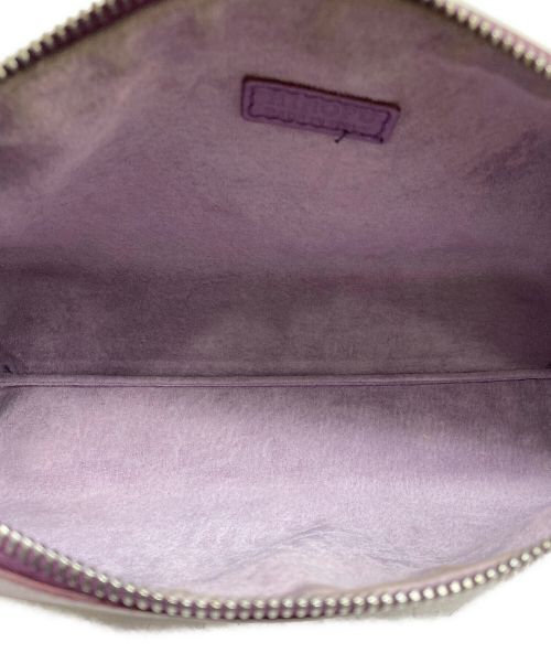 HIROFU（ヒロフ）HIROFU (ヒロフ) 【プリマ】ポーチ レザーハンドバッグ S 本革 ミニバッグ パープルの古着・服飾アイテム