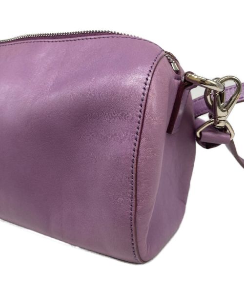 HIROFU（ヒロフ）HIROFU (ヒロフ) 【プリマ】ポーチ レザーハンドバッグ S 本革 ミニバッグ パープルの古着・服飾アイテム