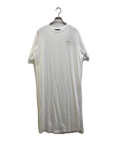 ARMANI EXCHANGE（アルマーニ エクスチェンジ）ARMANI EXCHANGE (アルマーニ エクスチェンジ) S/Sカットソーワンピース ホワイト サイズ:Mの古着・服飾アイテム
