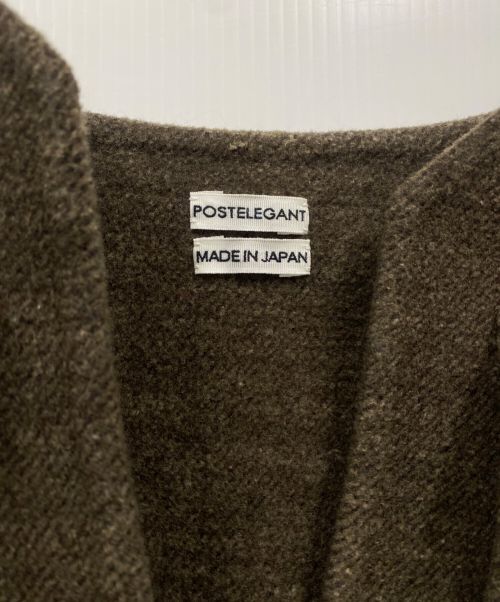 POSTELEGANT（ポステレガント）POSTELEGANT (ポステレガント) ウールヘンプリバーポケットベスト ブラウン サイズ:Mの古着・服飾アイテム
