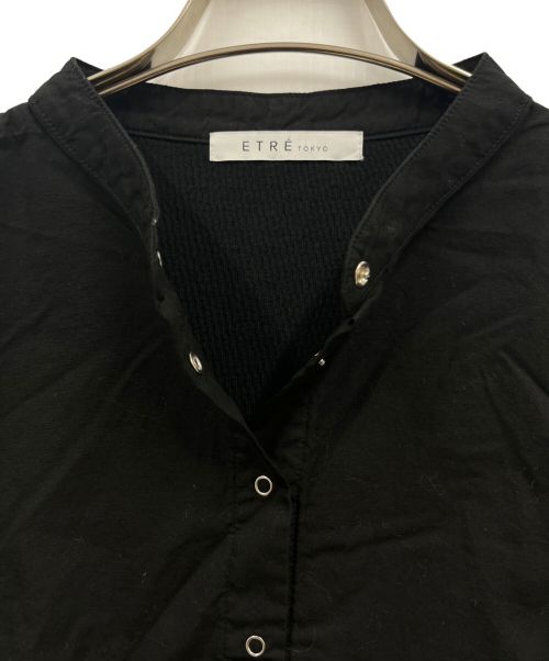 ETRE TOKYO（エトレトウキョウ）ETRE TOKYO (エトレトウキョウ) サーマルコンビプルオーバー/1221312114-0 ブラック サイズ:FREEの古着・服飾アイテム