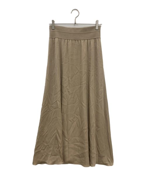 theory（セオリー）theory (セオリー) Silk Combo Rib WB Volume SK/スカート ベージュ サイズ:Mの古着・服飾アイテム