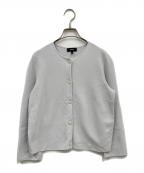 theoryセオリー）の古着「24年モデル/Wooster Crepe Knit Button FRT Cardi/ニットカーディガン/01-4103725」｜ブルー