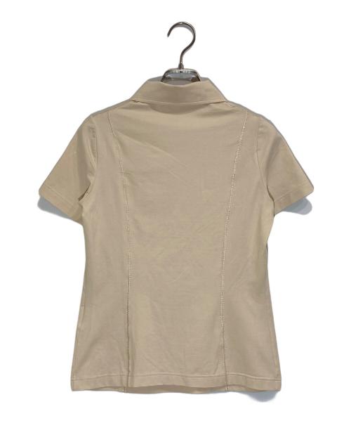 Salvatore Ferragamo（サルヴァトーレ フェラガモ）Salvatore Ferragamo (サルヴァトーレ フェラガモ) ポロシャツ ベージュ サイズ:Sの古着・服飾アイテム