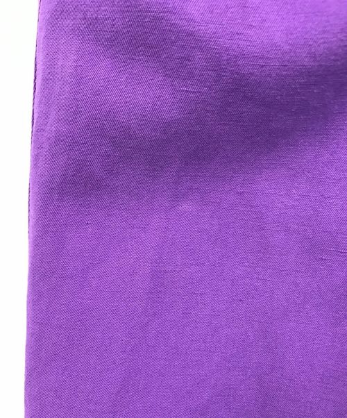 FRAMeWORK（フレームワーク）FRAMeWORK (フレームワーク) コットンリネンストレートパンツ パープル サイズ:40の古着・服飾アイテム