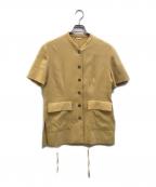 CLANEクラネ）の古着「CORDUROY STAND COLLAR SHIRT/12122-4292」｜イエロー