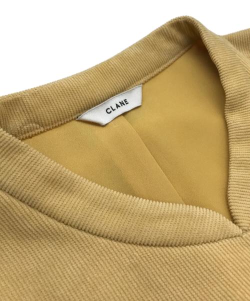 CLANE（クラネ）CLANE (クラネ) CORDUROY STAND COLLAR SHIRT/12122-4292 イエロー サイズ:2の古着・服飾アイテム
