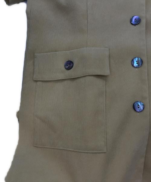 CLANE（クラネ）CLANE (クラネ) CORDUROY STAND COLLAR SHIRT/12122-4292 イエロー サイズ:2の古着・服飾アイテム
