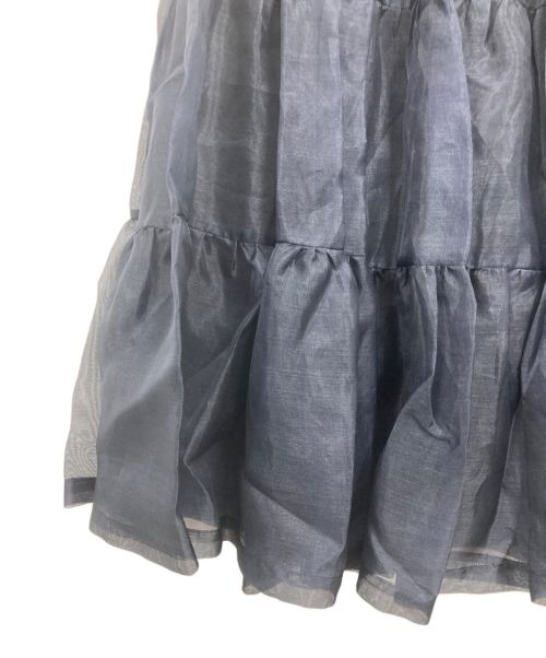 THIRD MAGAZINE（サードマガジン）THIRD MAGAZINE (サードマガジン) シルクスカート ネイビー サイズ:2の古着・服飾アイテム