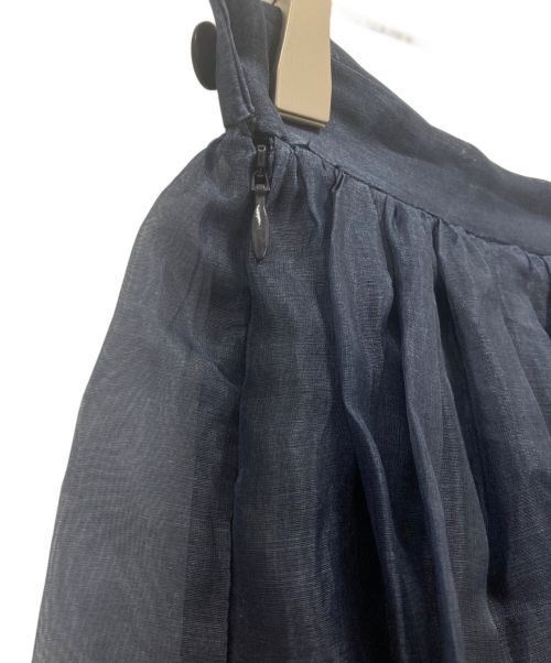 THIRD MAGAZINE（サードマガジン）THIRD MAGAZINE (サードマガジン) シルクスカート ネイビー サイズ:2の古着・服飾アイテム