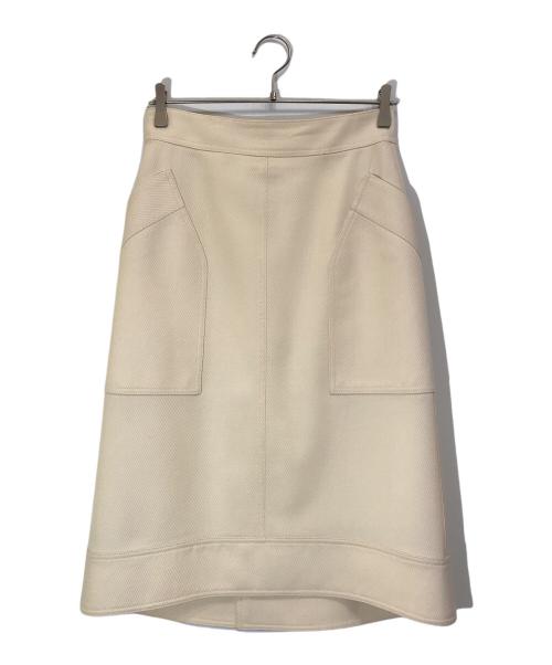 CYCLAS（シクラス）CYCLAS (シクラス) WOL DIAGONAL A LINE SKIRT W/PATCH PKTSスカート/1-05-02-2158 アイボリー サイズ:Sの古着・服飾アイテム
