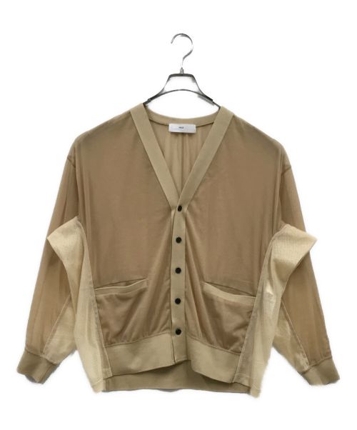 TOGA PULLA（トーガ プルラ）TOGA PULLA (トーガ プルラ) CHIFFON JERSEY CARDIGAN ベージュ サイズ:36の古着・服飾アイテム