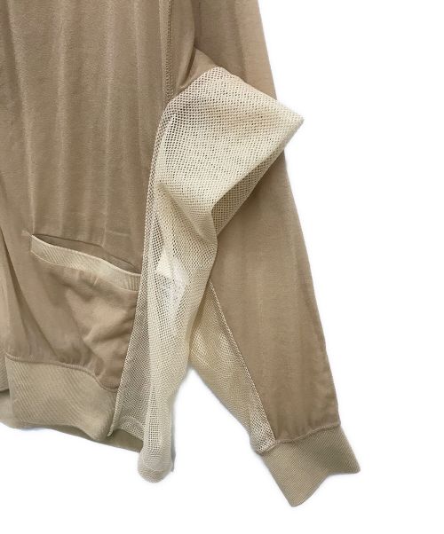 TOGA PULLA（トーガ プルラ）TOGA PULLA (トーガ プルラ) CHIFFON JERSEY CARDIGAN ベージュ サイズ:36の古着・服飾アイテム