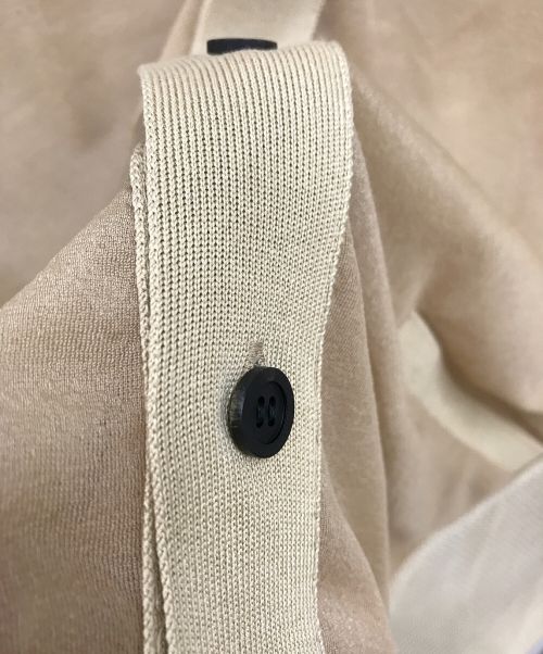 TOGA PULLA（トーガ プルラ）TOGA PULLA (トーガ プルラ) CHIFFON JERSEY CARDIGAN ベージュ サイズ:36の古着・服飾アイテム