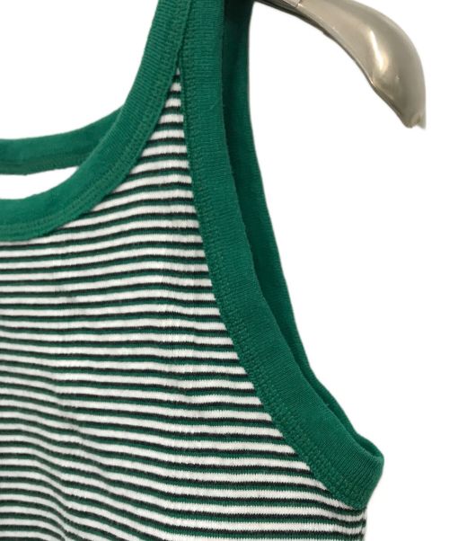 Robert P.Miller（ロバートピーミラー）Robert P.Miller (ロバートピーミラー) AMERI (アメリ) ボーダーカットソーセットアップ ホワイト×グリーン サイズ:Mの古着・服飾アイテム