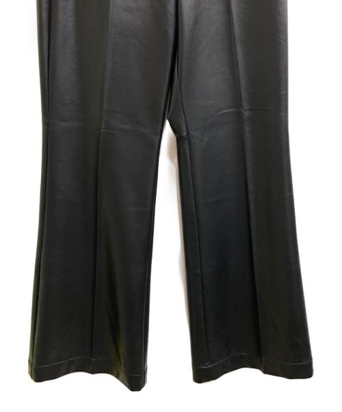 soerte（ソエルテ）soerte (ソエルテ) Leather flare pants ブラック サイズ:Lの古着・服飾アイテム