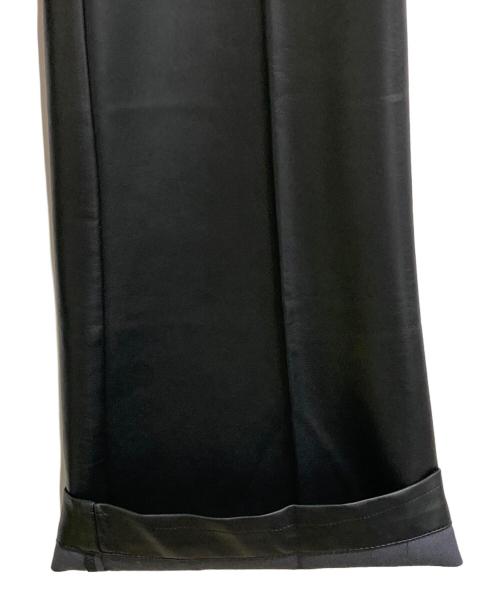 soerte（ソエルテ）soerte (ソエルテ) Leather flare pants ブラック サイズ:Lの古着・服飾アイテム