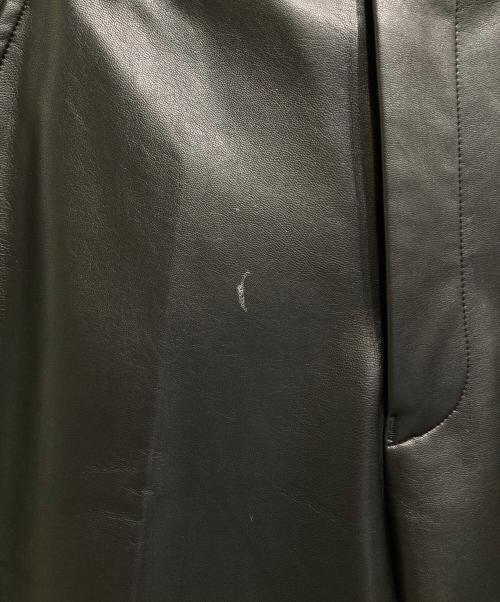 soerte（ソエルテ）soerte (ソエルテ) Leather flare pants ブラック サイズ:Lの古着・服飾アイテム