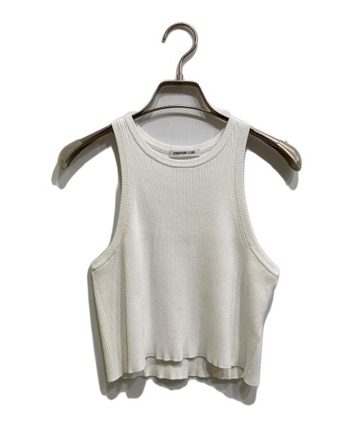 EVERYDAY I LIKE.（エヴリデイ アイ ライク）EVERYDAY I LIKE. (エヴリデイ アイ ライク) ALFRED Cropped タンクトップ ホワイト サイズ:-の古着・服飾アイテム