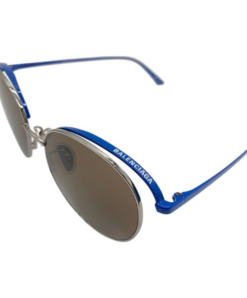 BALENCIAGA（バレンシアガ）BALENCIAGA (バレンシアガ) サングラス/BB0163S ブラック×ブルー サイズ:54□17の古着・服飾アイテム