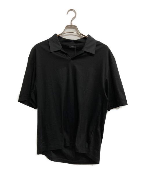 JOSEPH HOMME（ジョゼフ オム）JOSEPH HOMME (ジョゼフ オム) レオスムースシルケット スキッパー ブラック サイズ:48の古着・服飾アイテム