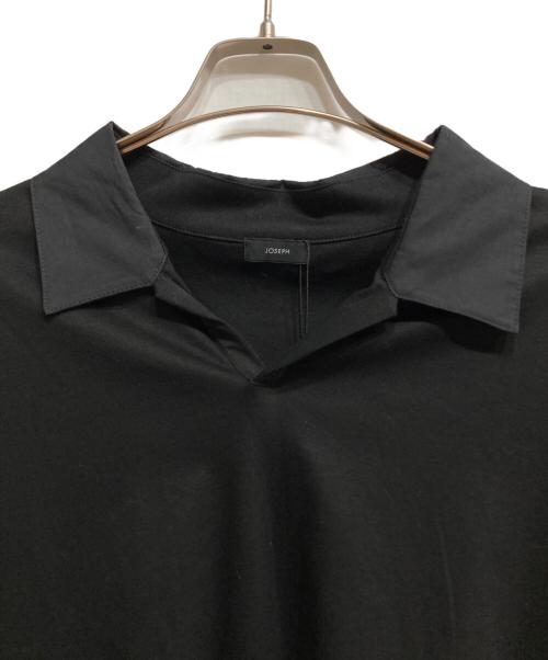 JOSEPH HOMME（ジョゼフ オム）JOSEPH HOMME (ジョゼフ オム) レオスムースシルケット スキッパー ブラック サイズ:48の古着・服飾アイテム