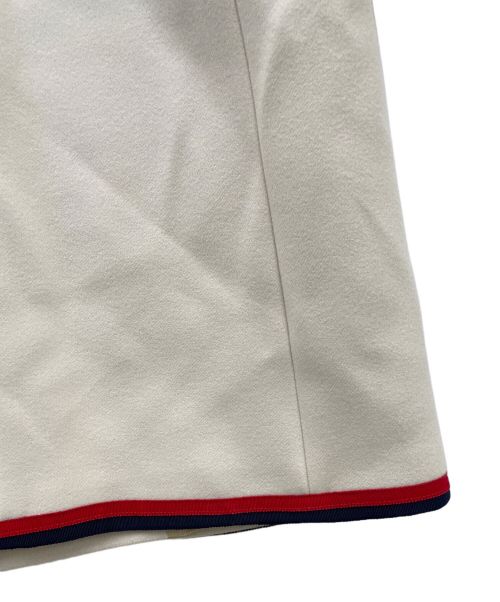 GUCCI（グッチ）GUCCI (グッチ) パールボタンウェブライン ノーカラーコート/544855-ZHW03/コート アイボリー サイズ:40の古着・服飾アイテム