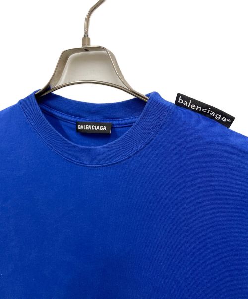 BALENCIAGA（バレンシアガ）BALENCIAGA (バレンシアガ) LOGO TAB REGULAR S/S T-SHIRT/612966/半袖カットソー ブルー サイズ:Ｓの古着・服飾アイテム