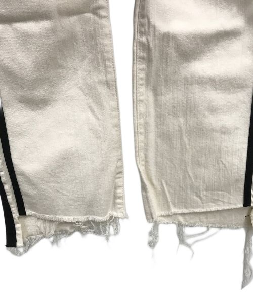 mother（マザー）mother (マザー) トラックデニムパンツ/1157-3B1/USA製 ホワイト サイズ:W26の古着・服飾アイテム